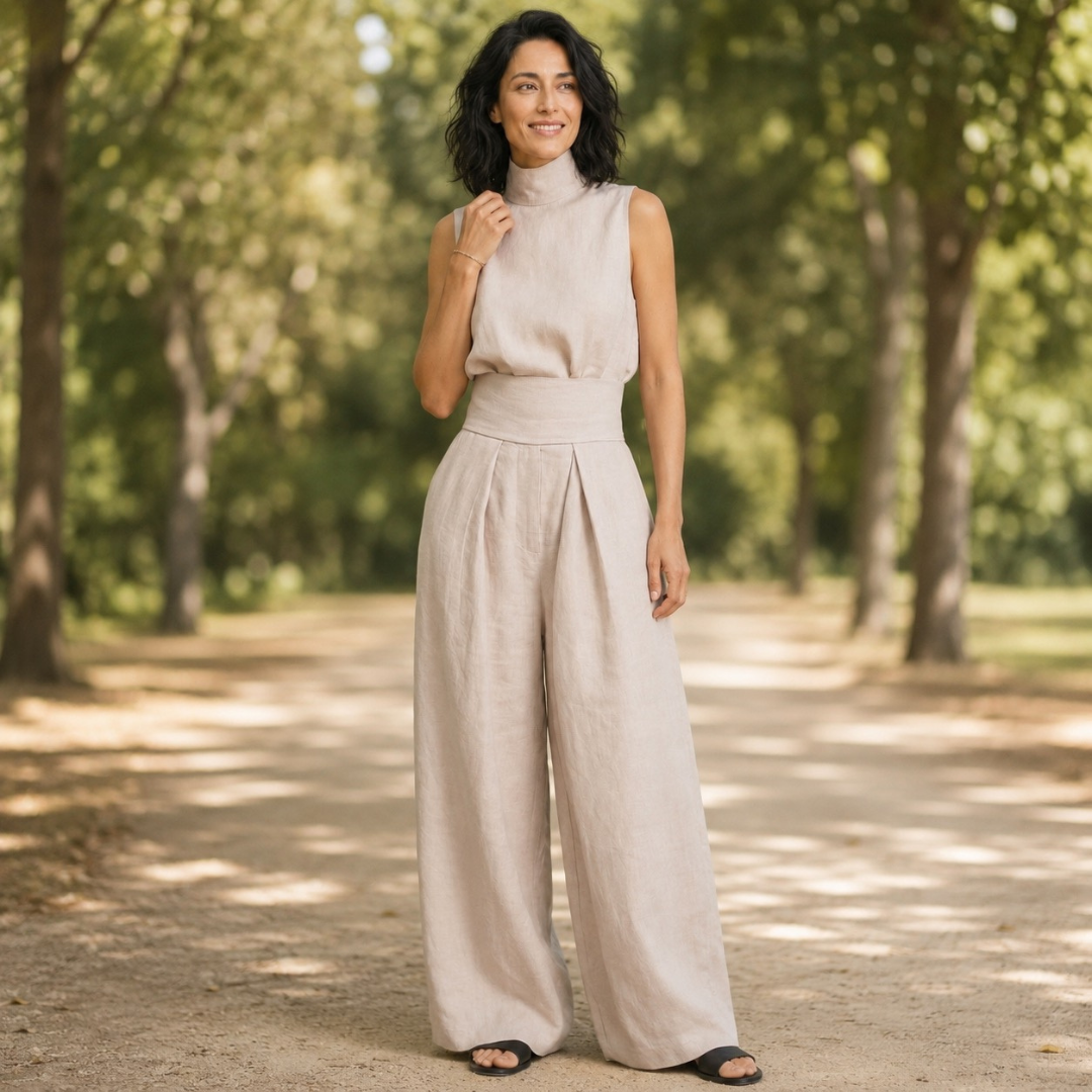 Nuria | Minimalist Sleeveless Top Set