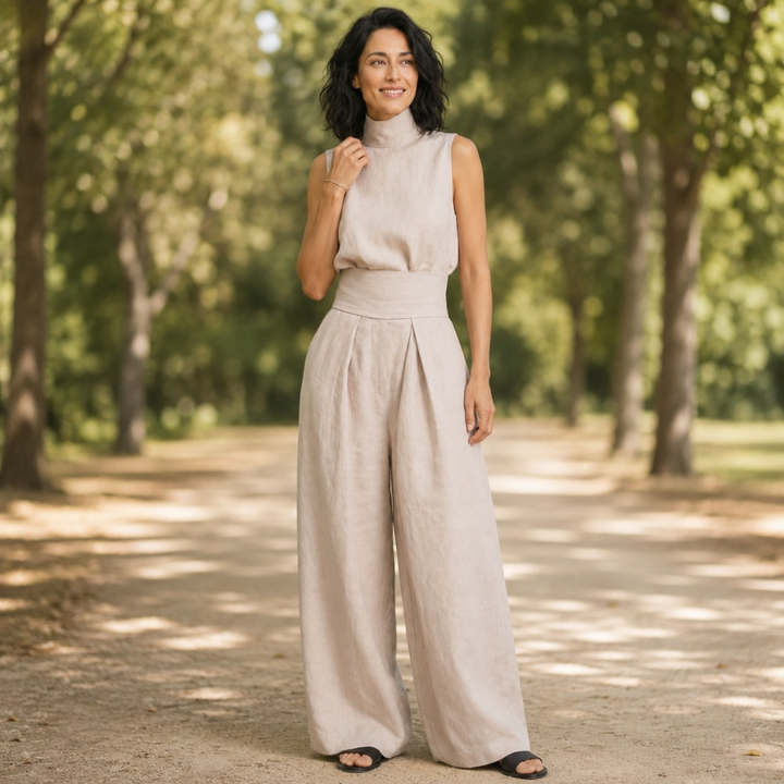 Nuria | Minimalist Sleeveless Top Set