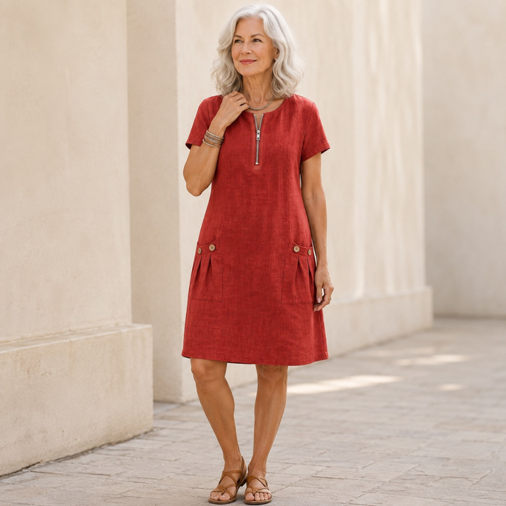 Lina Dress — Natural Elegance for Every Day