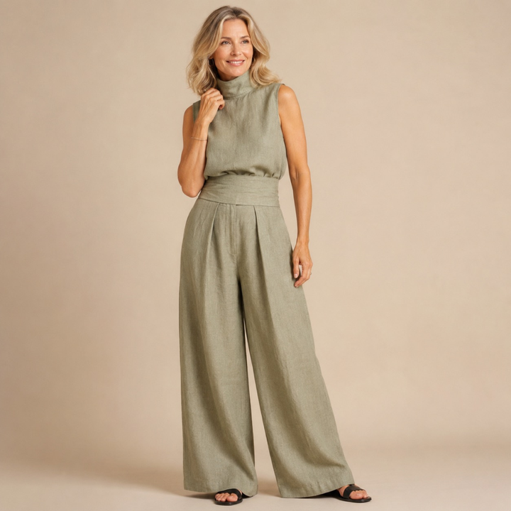 Nuria | Minimalist Sleeveless Top Set