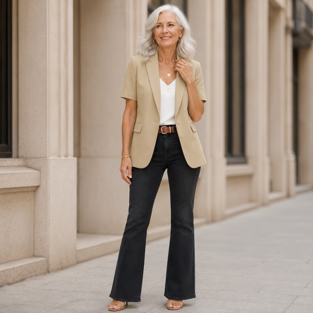 Lisanne – Polished Short Sleeve Casual Blazer