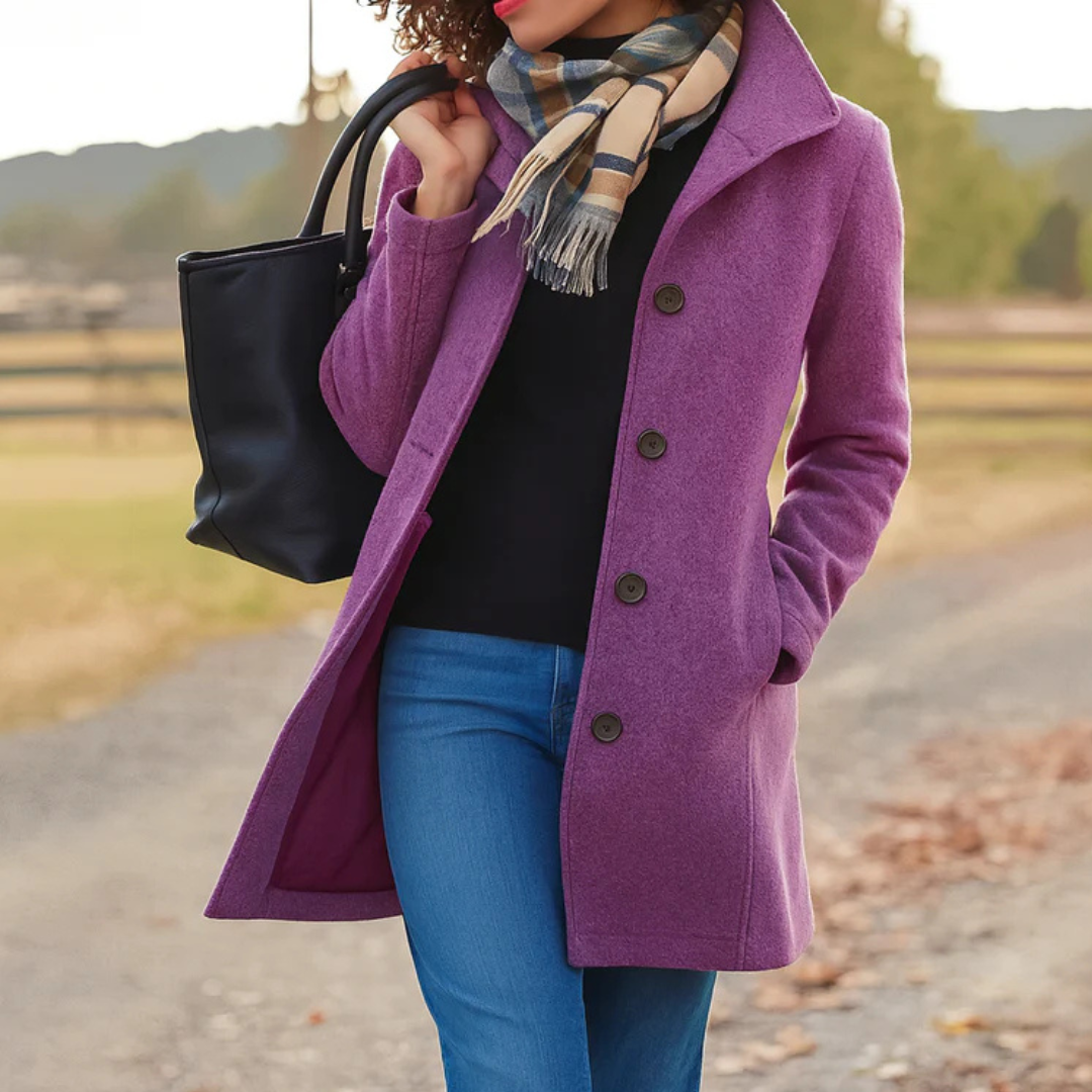 Evanna | Classic Button-Front Longline Coat