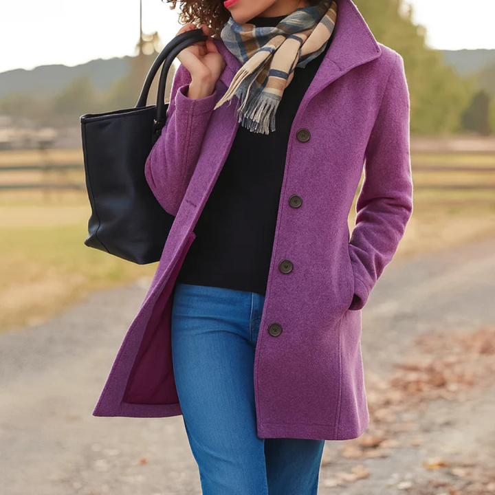 Evanna | Classic Button-Front Longline Coat