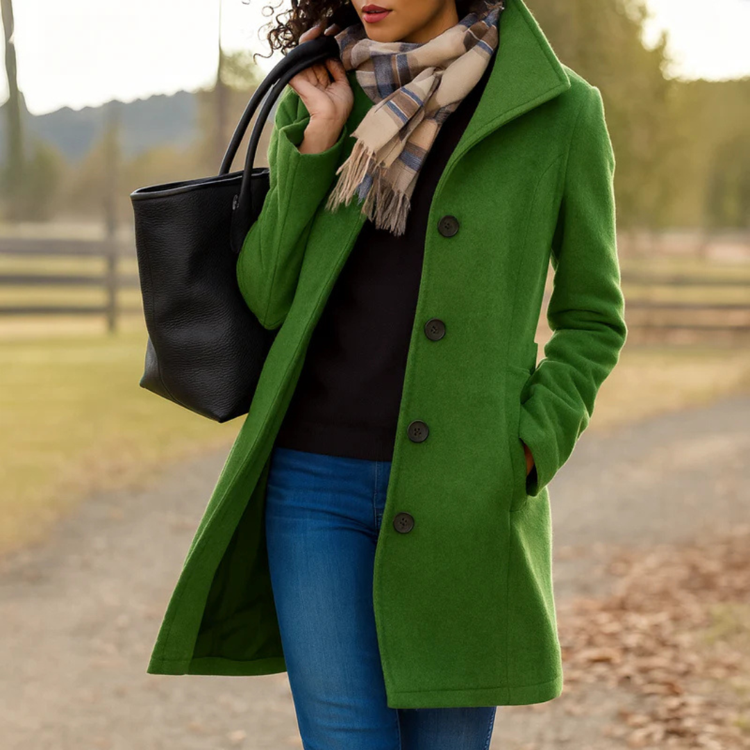Evanna | Classic Button-Front Longline Coat