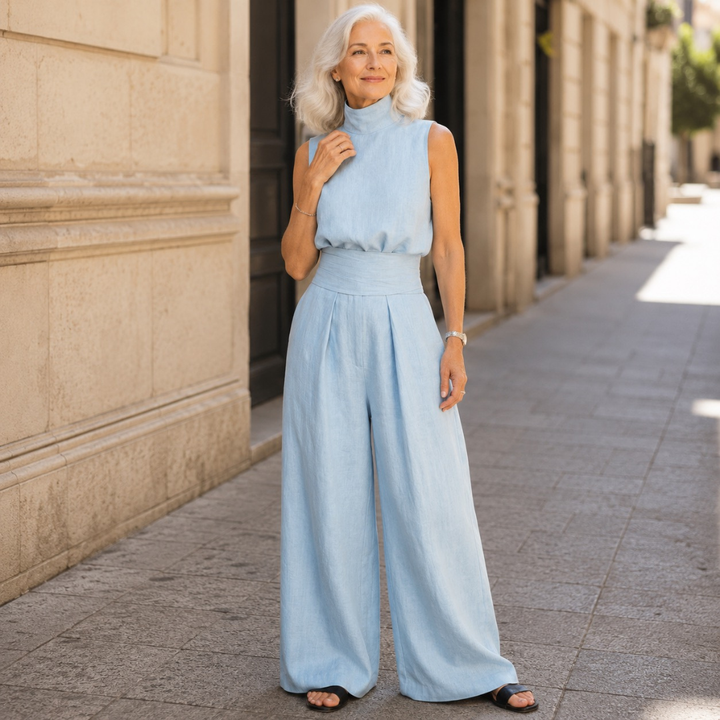 Nuria | Minimalist Sleeveless Top Set