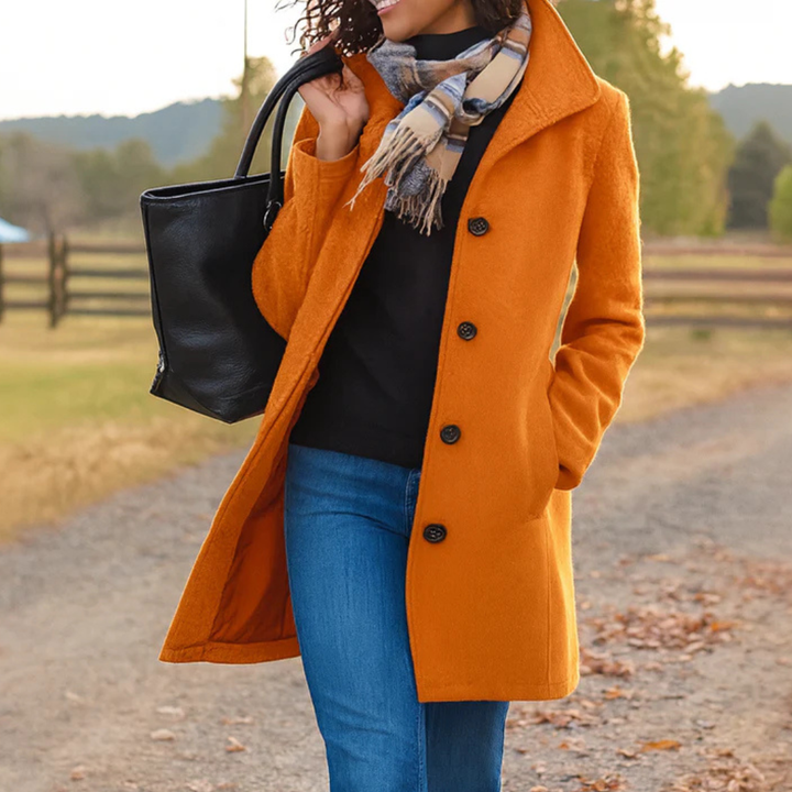Evanna | Classic Button-Front Longline Coat