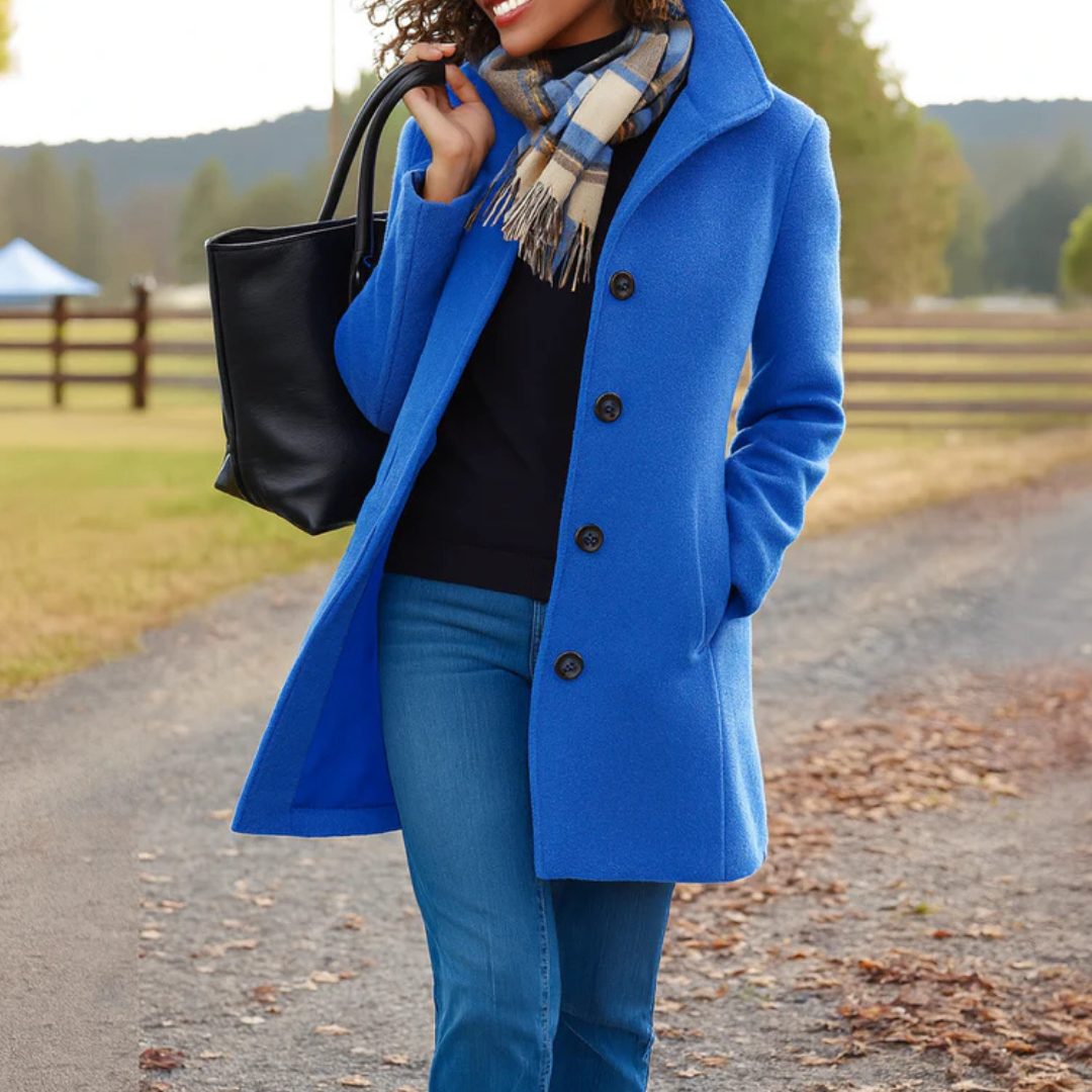 Evanna | Classic Button-Front Longline Coat