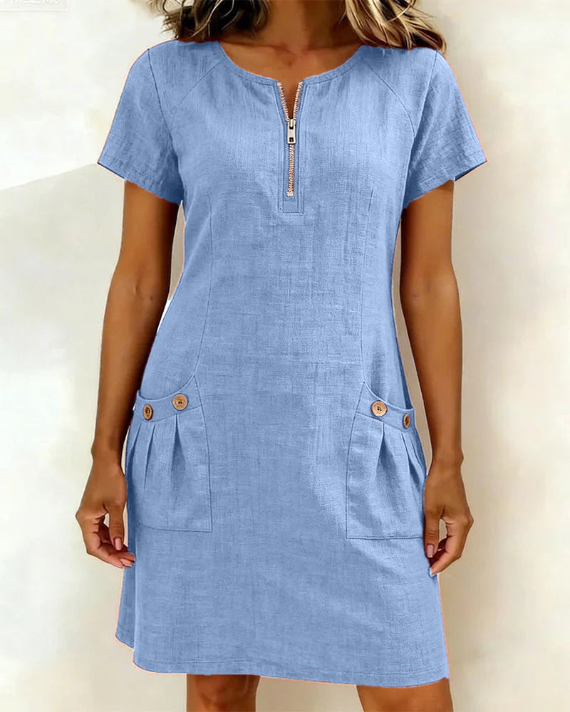 Lina Dress — Natural Elegance for Every Day