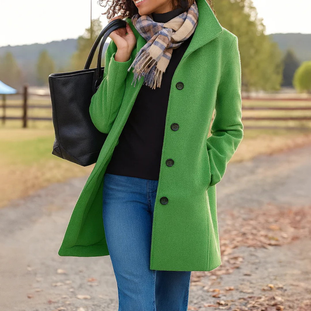 Evanna | Classic Button-Front Longline Coat