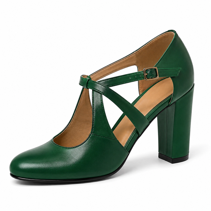 Violet | Elegant Comfort Strap Heels
