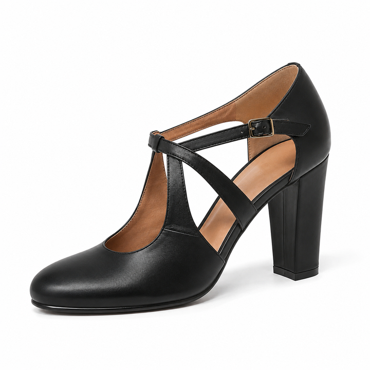 Violet | Elegant Comfort Strap Heels