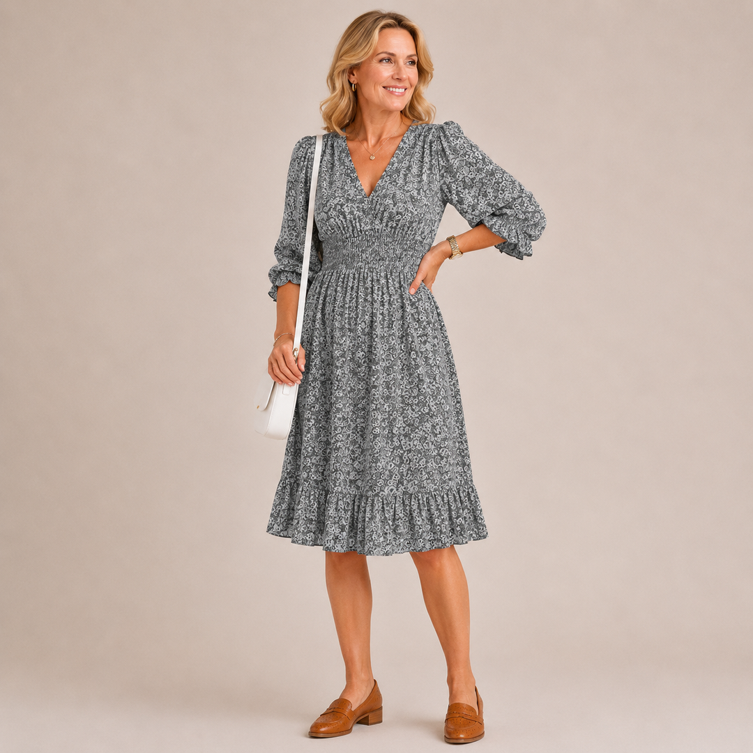 Camille | Effortless Floral Midi Dress