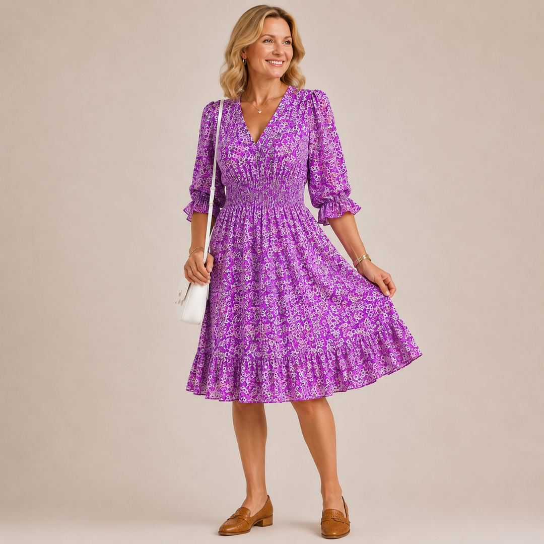 Camille | Effortless Floral Midi Dress