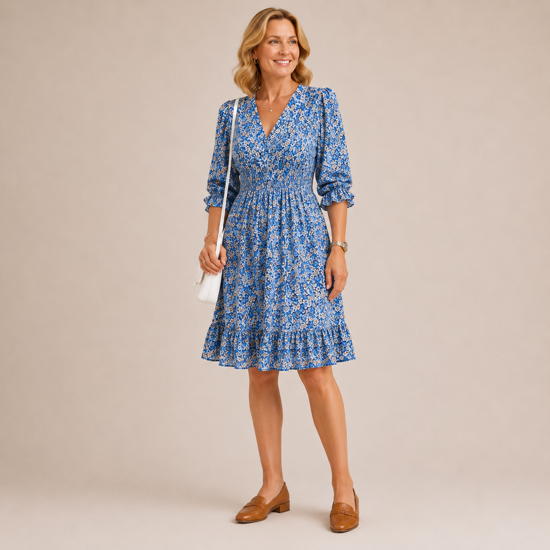 Camille | Effortless Floral Midi Dress