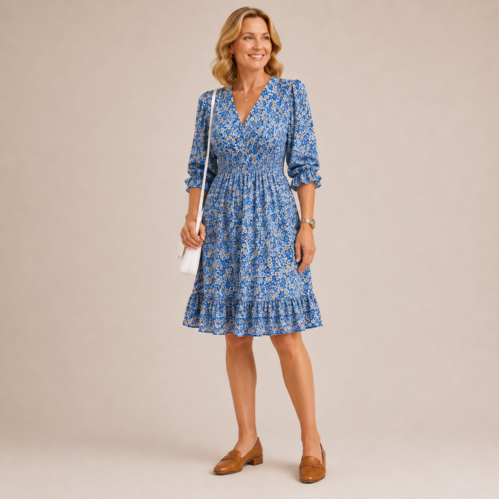 Camille | Effortless Floral Midi Dress