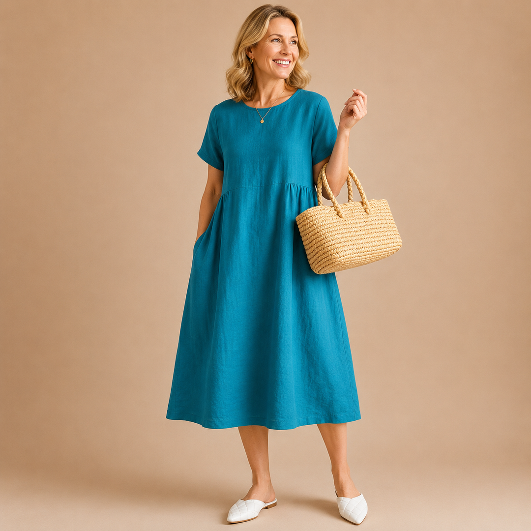 Bonnie | Effortless Linen Midi Dress