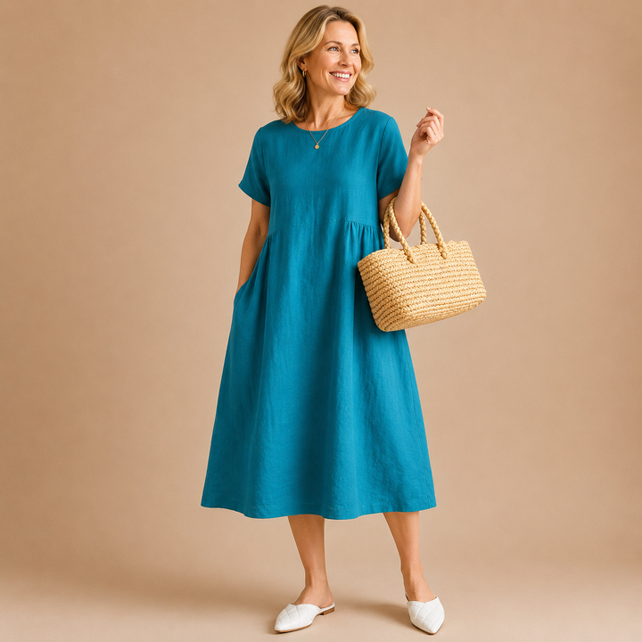 Bonnie | Effortless Linen Midi Dress
