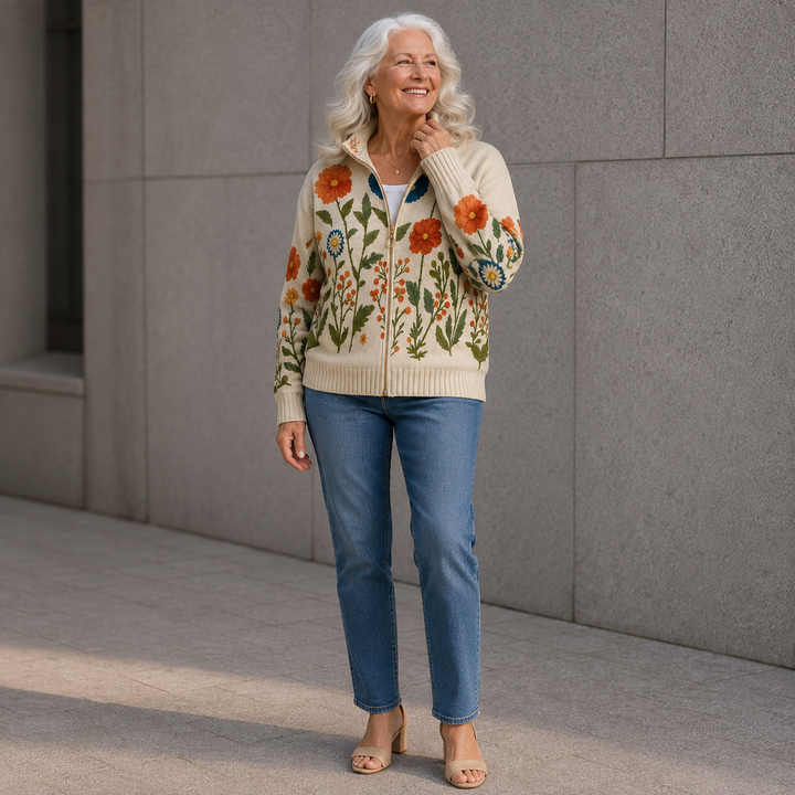 Wrenna | Wildflower Meadow Zip Cardigan