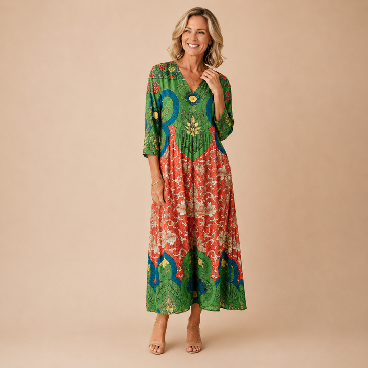 Sophia | Vintage Floral Maxi Dress