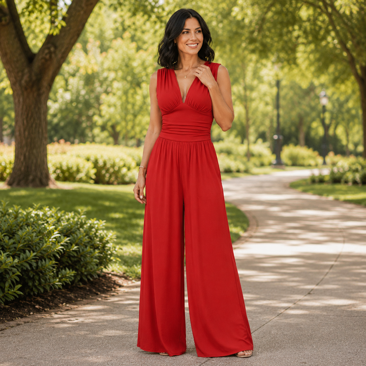 Charity – Chic Sleeveless Wide-Leg Jumpsuit
