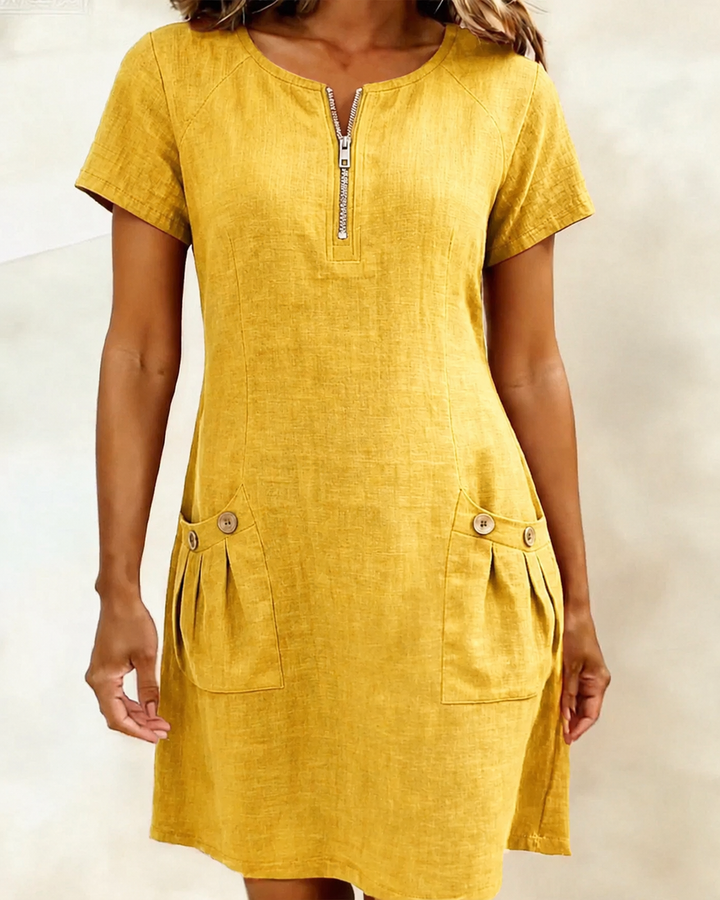 Lina Dress — Natural Elegance for Every Day
