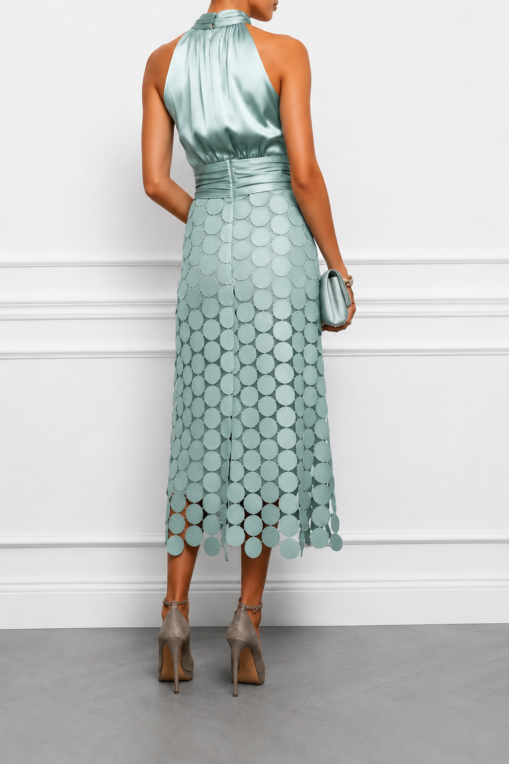 Luna | Halter Neck Midi Dress