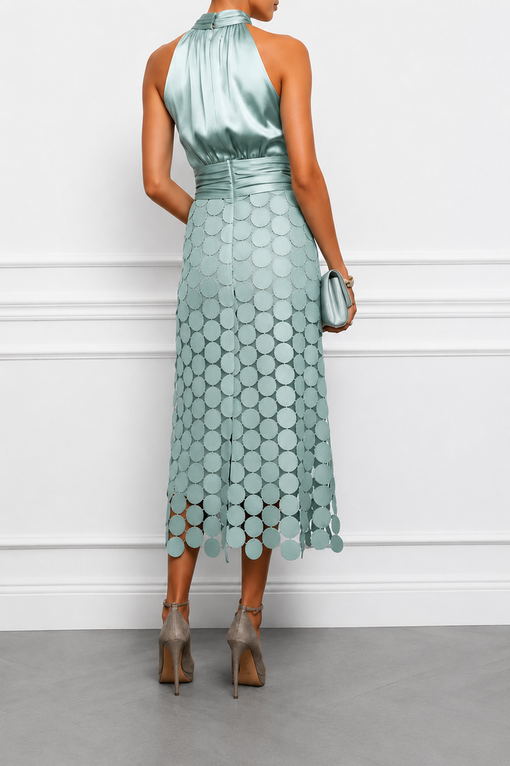 Luna | Halter Neck Midi Dress