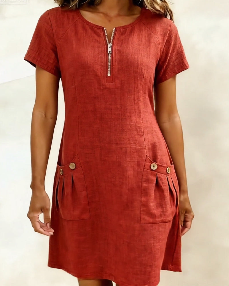 Lina Dress — Natural Elegance for Every Day