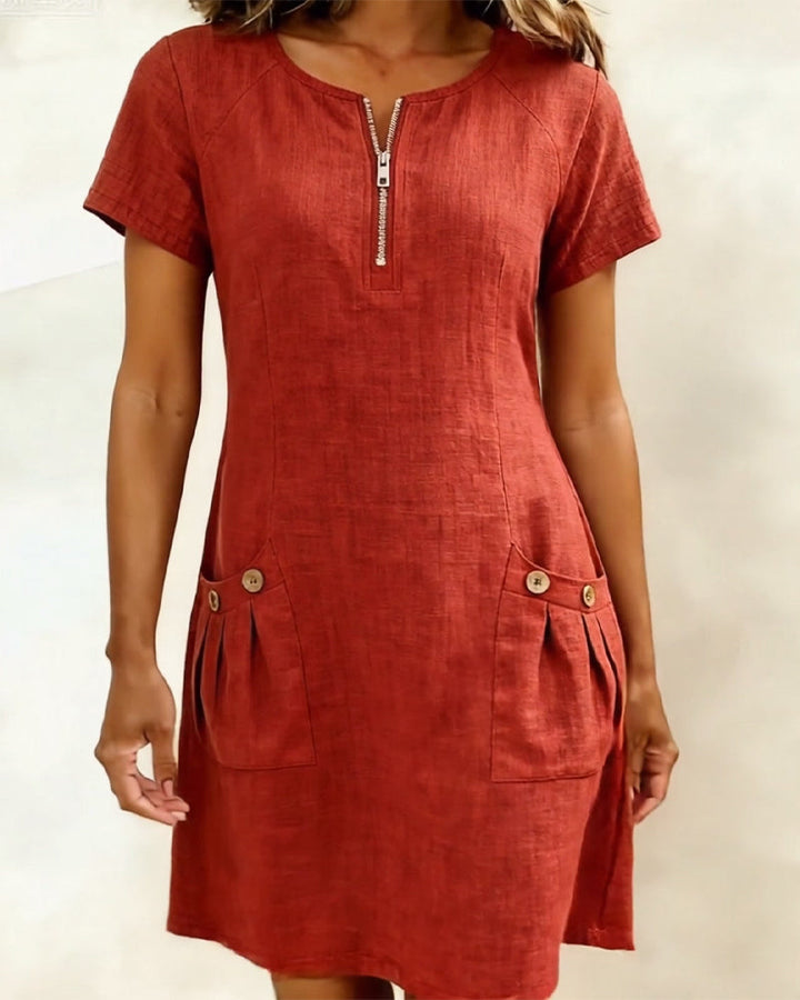 Lina Dress — Natural Elegance for Every Day