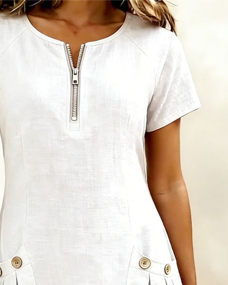Lina Dress — Natural Elegance for Every Day