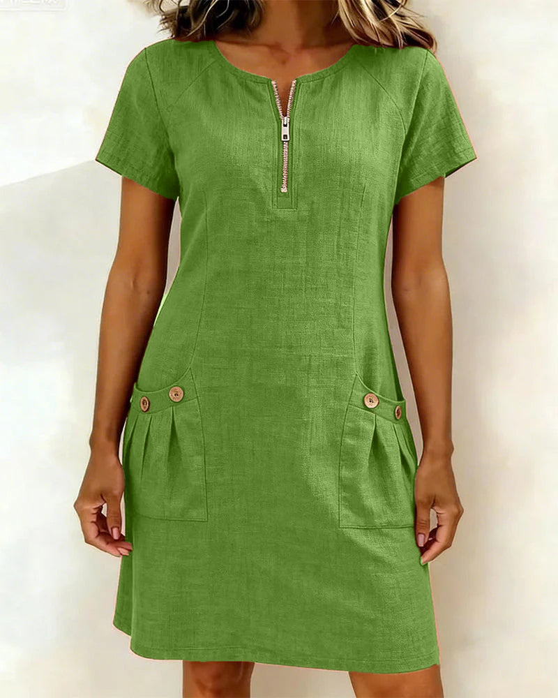 Lina Dress — Natural Elegance for Every Day