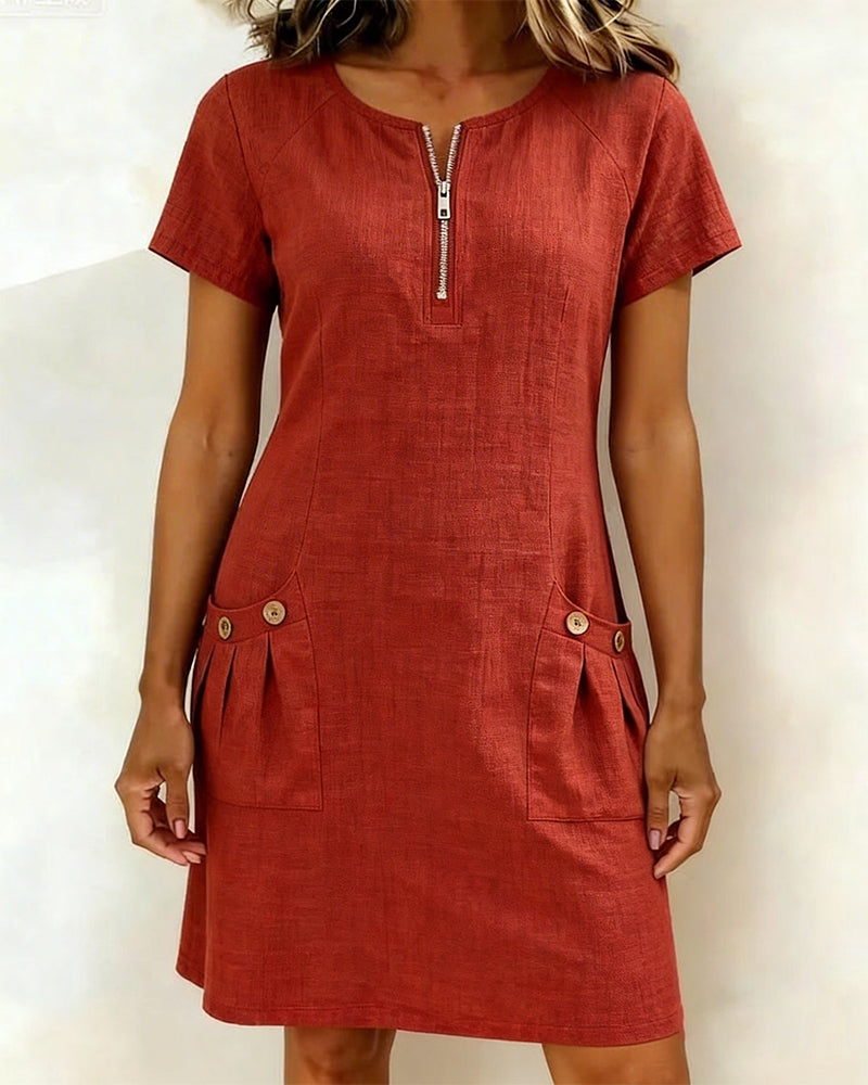 Lina Dress — Natural Elegance for Every Day