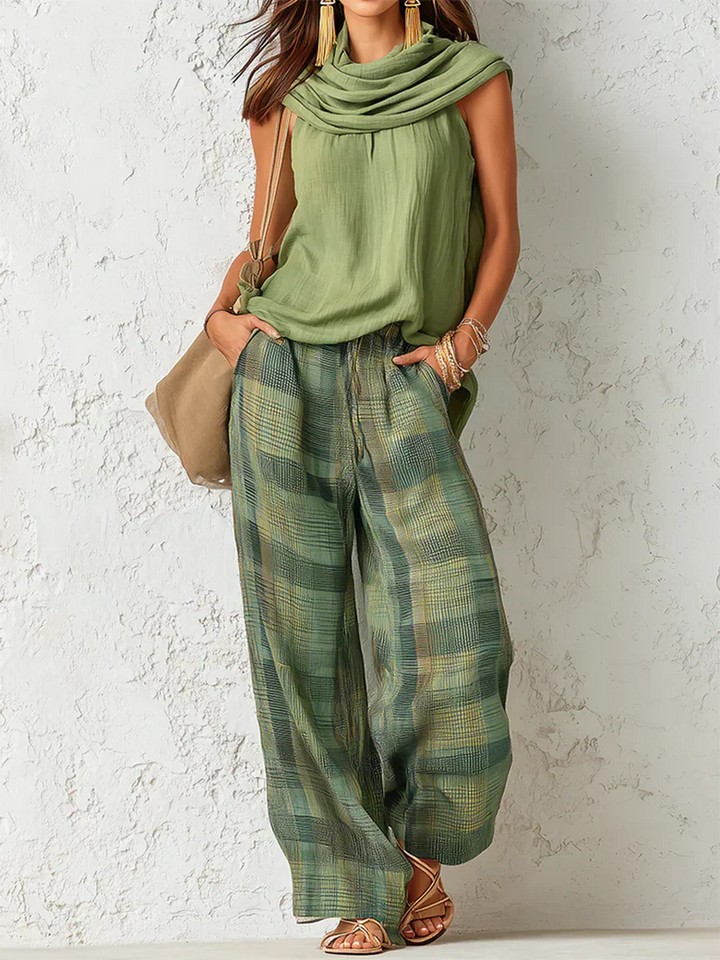 Lorin - Relaxed Boho Blouse and Wide-Leg Pants Set